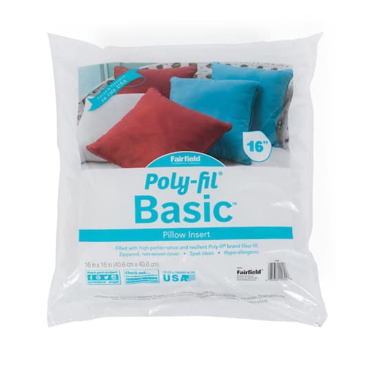 Poly-Fil® Basic™ Pillow Insert, 16" x 16" | Michaels®